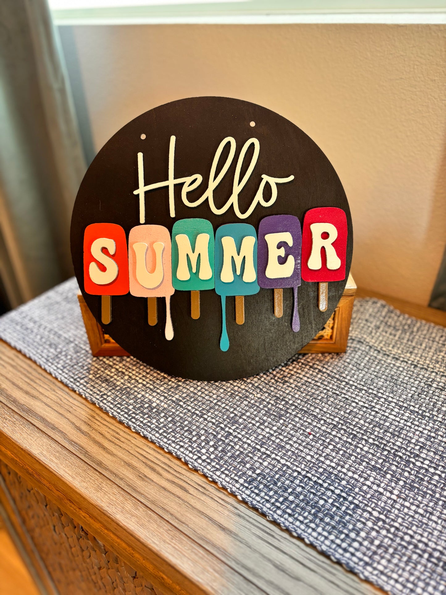 "Hello Summer" Popsicle Art